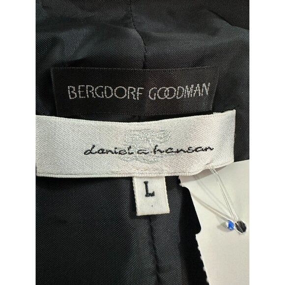 Daniel A. Hanson 100% Silk Waistcoat Vest Size L Gray / Black - Picture 2 of 5